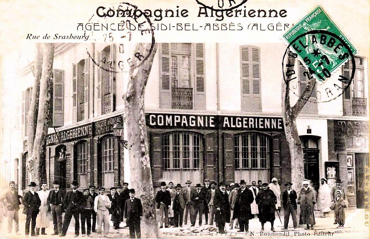 2718- Sidi-Bel-Abbes - Rue de Strasbourg - Compagnie algerienne - 1910.jpg